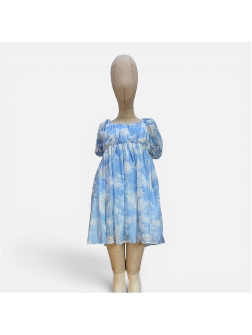 Unique Vintage Cloud Print Belle Babydoll Dress - Medium - Picture 2 of 7
